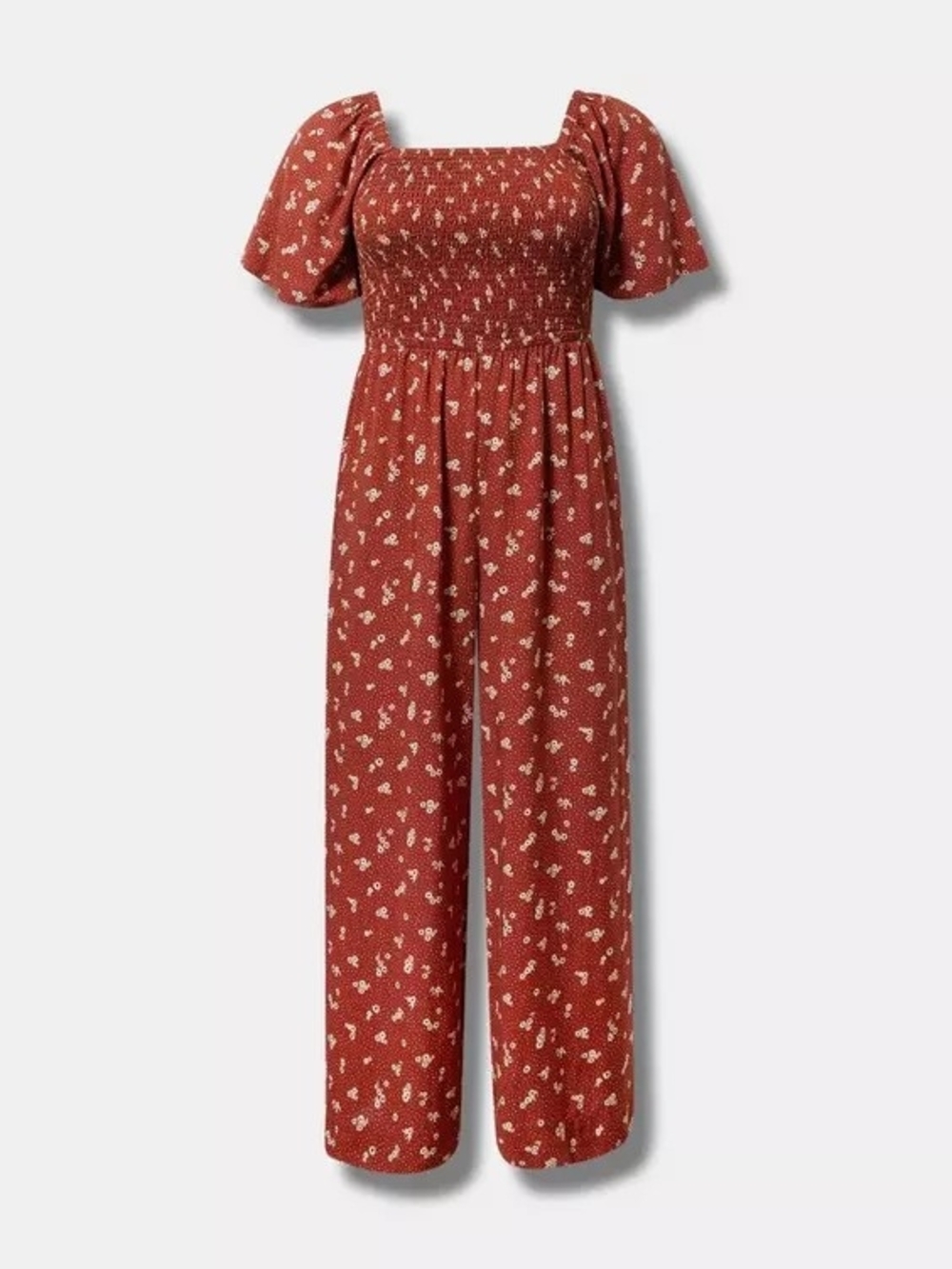 Torrid Flutter Sleeve Smocked Jumpsuit